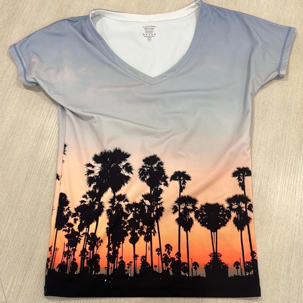 Sweaty Betty sunset shirt